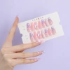 30 pieces of wearable nail art patches, medium and long trapezoidal false nail patches, scallion powder large sequins, neutral packaging, ready-made nails Item Picture